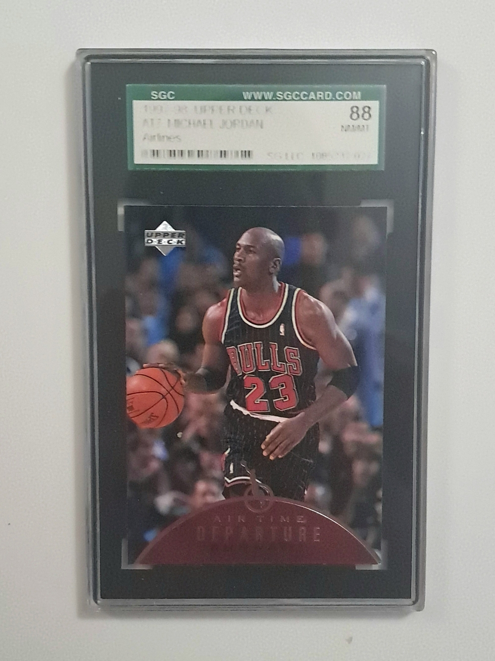 Michael Jordan 1997-98 Upper Deck Air Time Departure NBA Basketball Card SGC 88